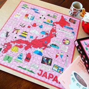 Japan Map 500 Piece Jigsaw Puzzle Hardie Grant